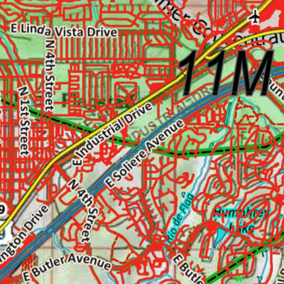 HuntData Arizona Elk Hunt Unit 11M Game Concentration Map Preview 3