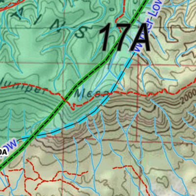 HuntData Arizona Elk Hunt Unit 17A Game Concentration Map Preview 2