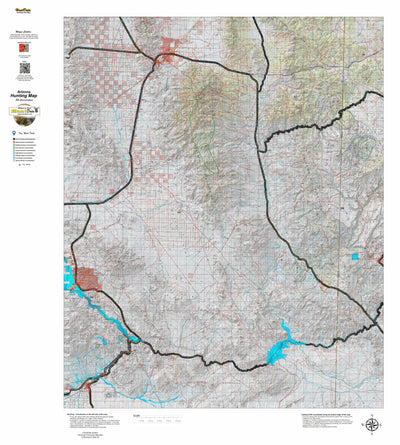 HuntData Arizona Elk Hunt Unit 16A Game Concentration Map Preview 1