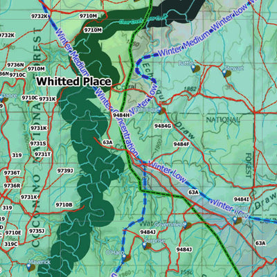 HuntData Arizona Elk Hunt Unit 4A Game Concentration Map Preview 2