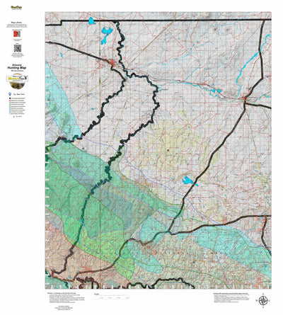 HuntData Arizona Elk Hunt Unit 4B Game Concentration Map Preview 1