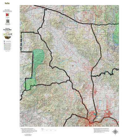 HuntData Arizona Elk Hunt Unit 19B Game Concentration Map Preview 1