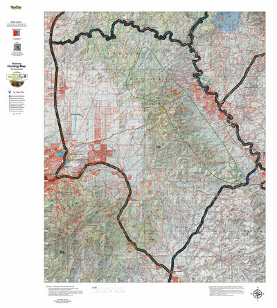 HuntData Arizona Elk Hunt Unit 19A Game Concentration Map Preview 1