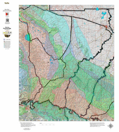 HuntData Arizona Elk Hunt Unit 5A Game Concentration Map Preview 1