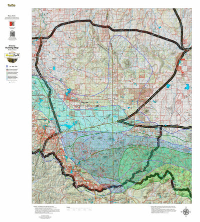 HuntData Arizona Elk Hunt Unit 3B Game Concentration Map Preview 1