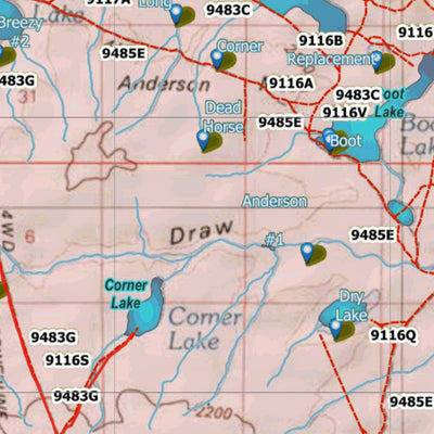 HuntData Arizona Elk Hunt Unit 5B-North Game Concentration Map Preview 2