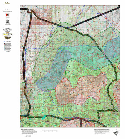 HuntData Arizona Elk Hunt Unit 7-West Game Concentration Map Preview 1