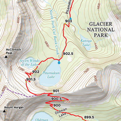 CDT Map Set - Montana-Idaho Sections 26-31 - Marias Pass to Waterton/Canada Border Preview 2