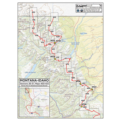 CDT Map Set - Montana-Idaho Sections 26-31 - Marias Pass to Waterton/Canada Border Preview 3