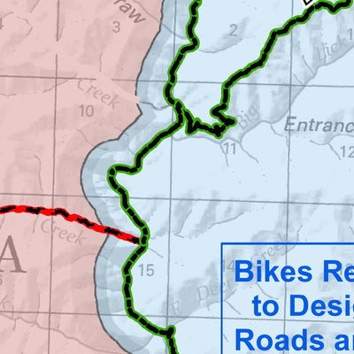 San Juan NF - Hermosa Creek Watershed - Bicycle Travel Map Preview 2