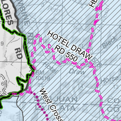 San Juan NF - Hermosa Creek Watershed - Bicycle Travel Map Preview 3