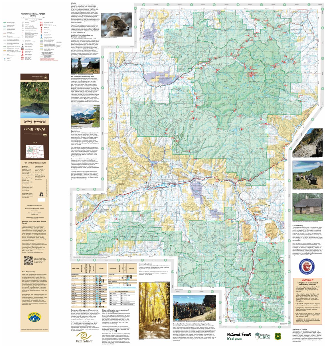 White River National Forest map visitor density