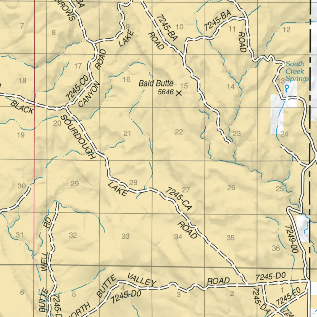 Map Hart Rise Hart Mountain Country Recreation Map North by US Forest Service R6 ...