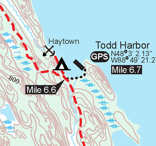 Minong Ridge Trail Bundle - Isle Royale Map by MichiganTrailMaps.com ...