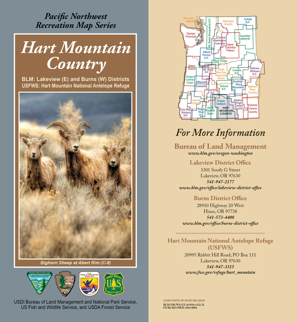 Hart Mountain Country Recreation Map bundle by US Forest Service R6 ...