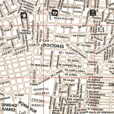 Mapa de Roma, Ciudad de Mexico 70´s Preview 2