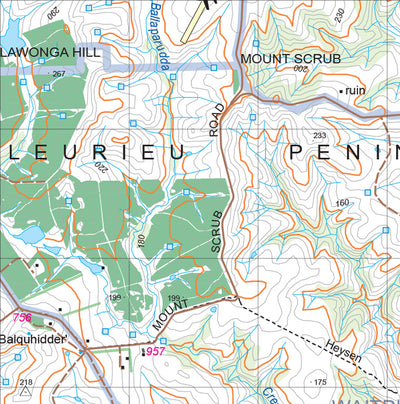 Mount Lofty Ranges Map 80D Preview 2