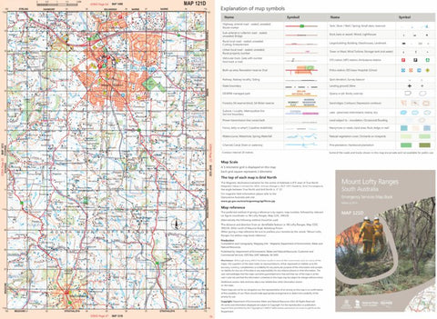Mount Lofty Ranges Map 121D Preview 1