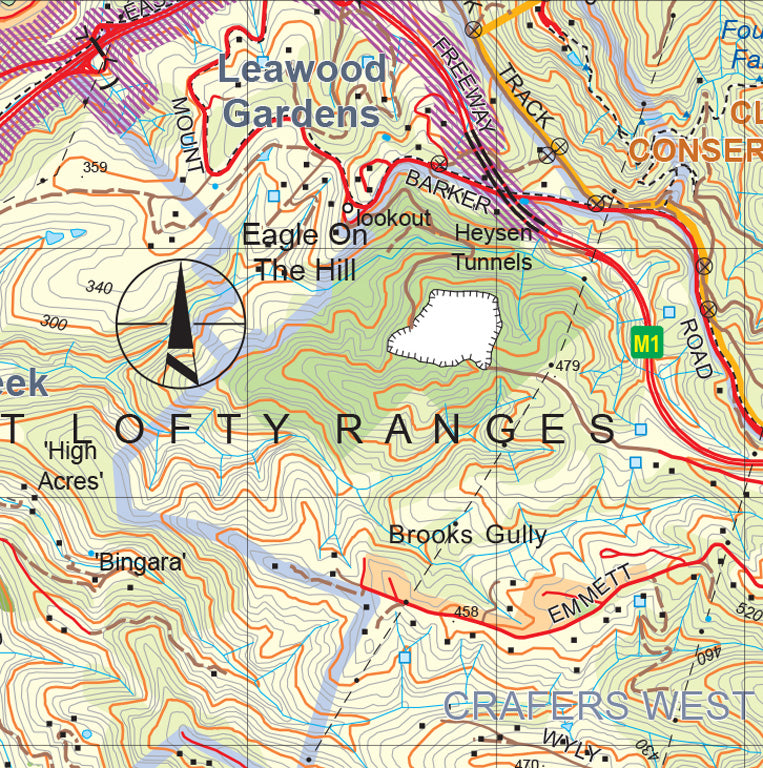 Mount Lofty Ranges Map 148B by Mapland - Department for Environment and ...
