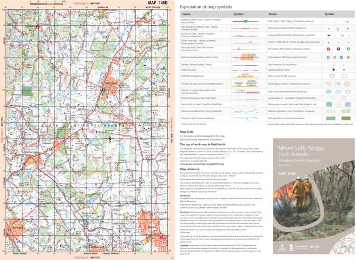 Mount Lofty Ranges Map 149B by Mapland - Department for Environment and ...