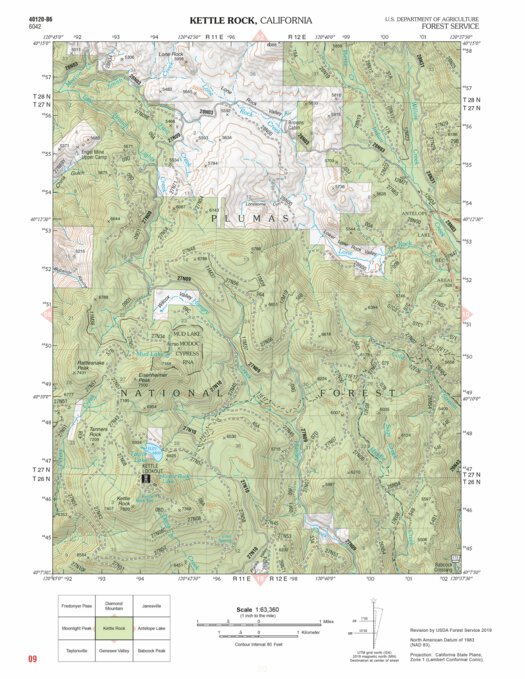 Kettle Rock Map by US Forest Service R5 | Avenza Maps