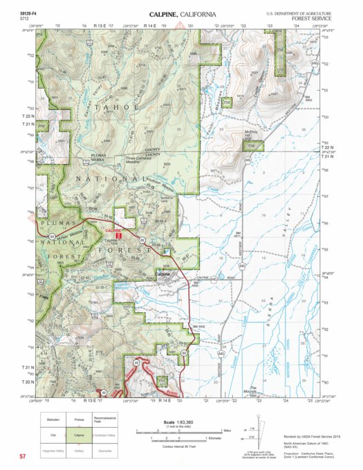 Calpine Map by US Forest Service R5 | Avenza Maps