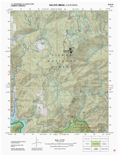 Sacate Ridge Sacate Ridge Map by US Forest Service R5 | Avenza Maps