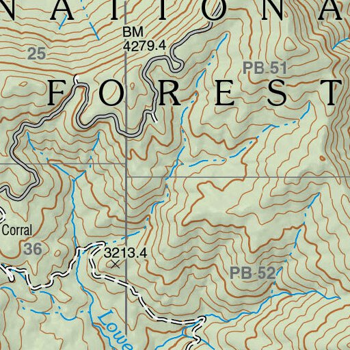 Sacate Ridge Map by US Forest Service R5 | Avenza Maps