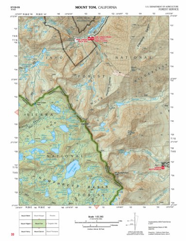 Mount Tom Map Mount Tom Map by US Forest Service R5 | Avenza Maps