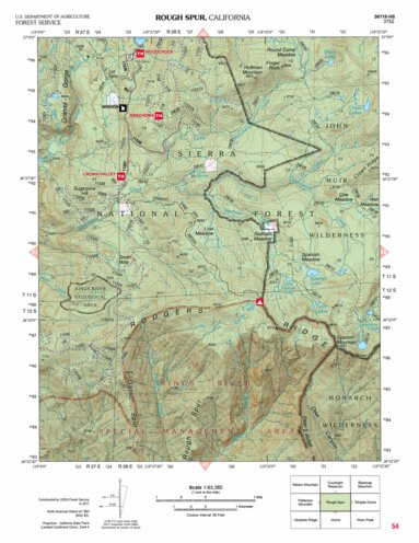 Rough Spur Map by US Forest Service R5 | Avenza Maps