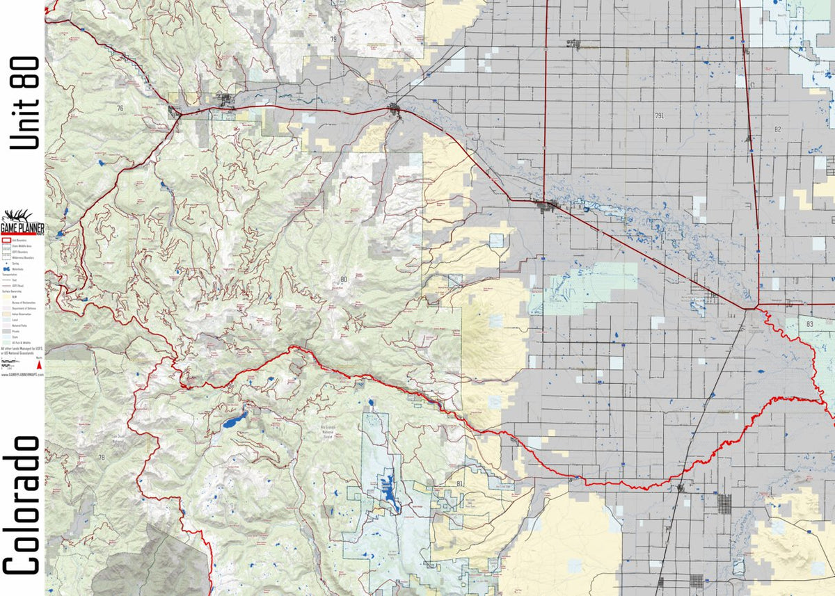 Docemap 80 Colorado Unit 80 Map by Game Planner Maps | Avenza Maps