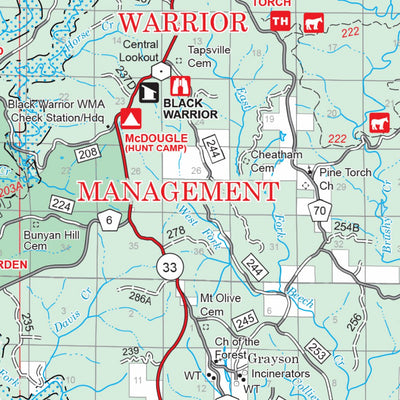 Bankhead National Forest Visitor Map Preview 2