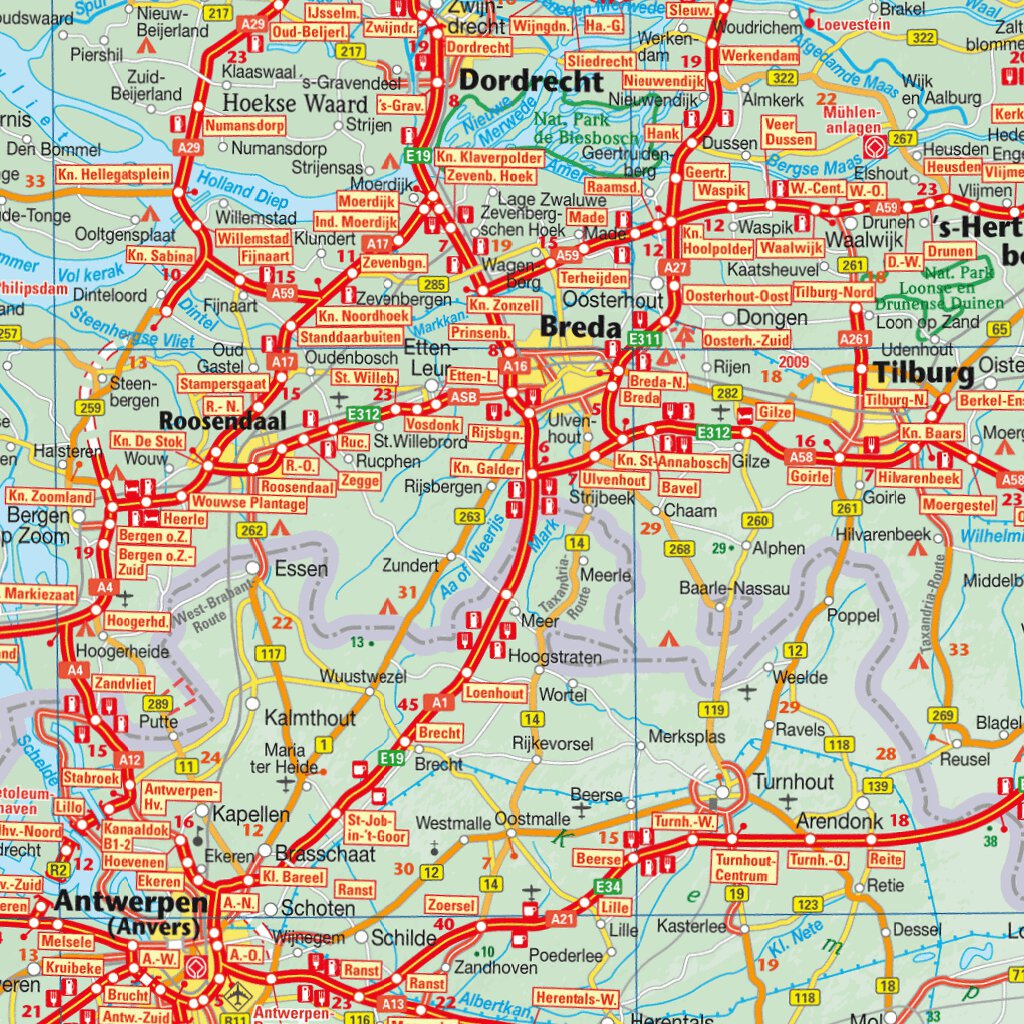 Benelux 1 : 600.000 Map by Huber Kartographie GmbH | Avenza Maps