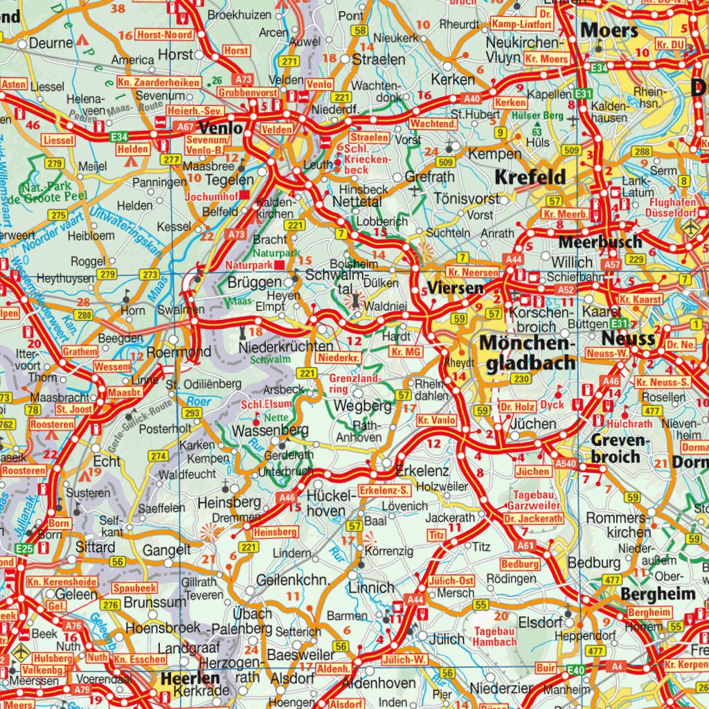 Benelux 1 : 600.000 Map by Huber Kartographie GmbH | Avenza Maps