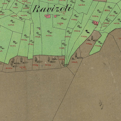 BERSONE Mappa originale d'impianto del Catasto austro-ungarico. Scala 1:2880 Preview 2