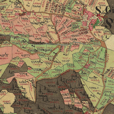 PINÈ Mappa originale d'impianto del Catasto austro-ungarico. Scala 1:2880 Preview 3