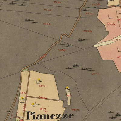 ALDENO Mappa originale d'impianto del Catasto austro-ungarico. Scala 1:2880 Preview 2