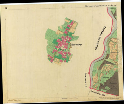 BOCENAGO Mappa originale d'impianto del Catasto austro-ungarico. Scala 1:2880 Preview 1