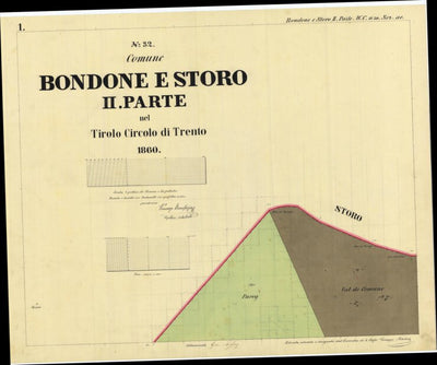 BONDONE-STORO Mappa originale d'impianto del Catasto austro-ungarico. Scala 1:2880 Preview 1