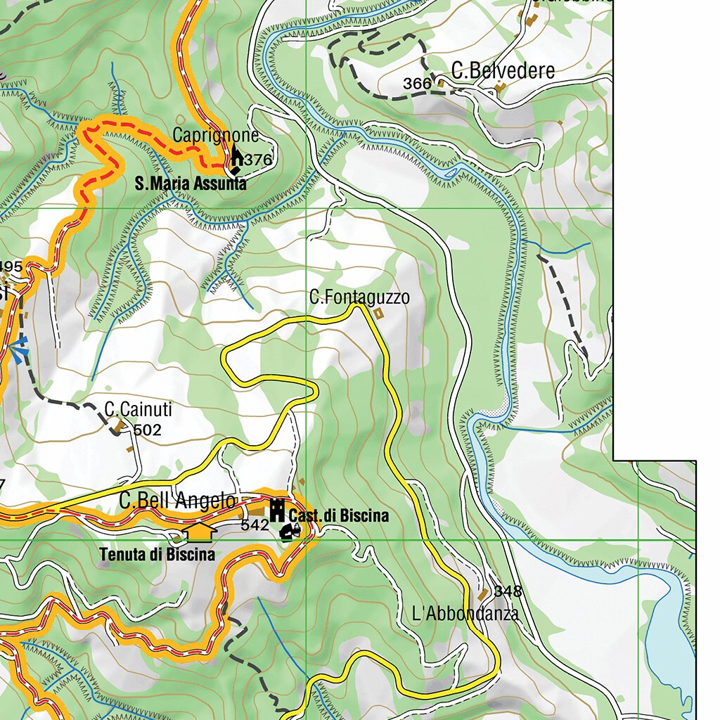 Verna Map Cammino di San Francesco 1:25.000 from La Verna to Assisi Map by L ...