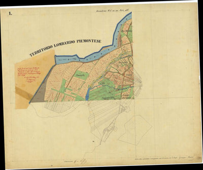 BONDONE Mappa originale d'impianto del Catasto austro-ungarico. Scala 1:2880 Preview 1