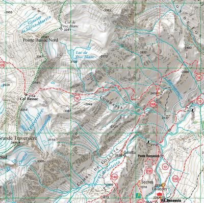 Valgrisenche, Val di Rhêmes, Valsavarenche 1:25.000 Preview 2