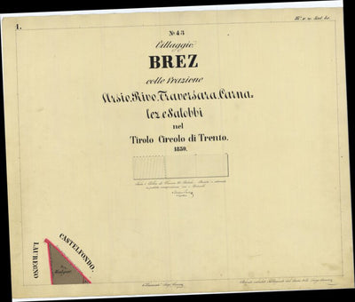 BREZ Mappa originale d'impianto del Catasto austro-ungarico. Scala 1:2880 Preview 1
