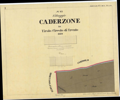 CADERZONE Mappa originale d'impianto del Catasto austro-ungarico. Scala 1:2880 Preview 1