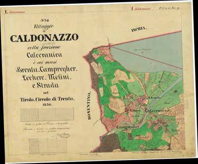 CALDONAZZO Mappa originale d'impianto del Catasto austro-ungarico. Scala 1:2880 Preview 1