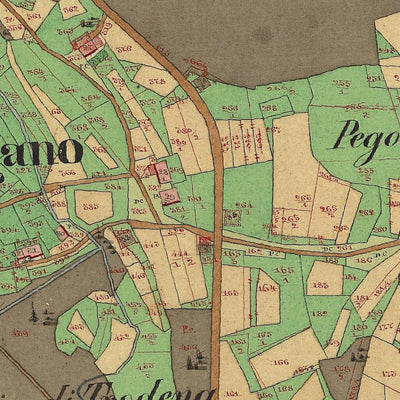 CARANO Mappa originale d'impianto del Catasto austro-ungarico. Scala 1:2880 Preview 3