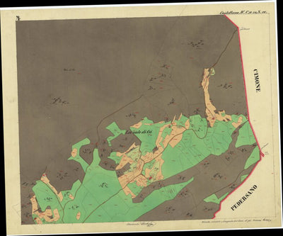 CASTELLANO Mappa originale d'impianto del Catasto austro-ungarico. Scala 1:2880 Preview 2
