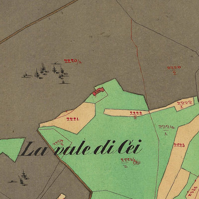 CASTELLANO Mappa originale d'impianto del Catasto austro-ungarico. Scala 1:2880 Preview 3