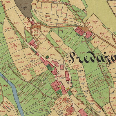 CASTELLO DI FIEMME Mappa originale d'impianto del Catasto austro-ungarico. Scala 1:2880 Preview 3