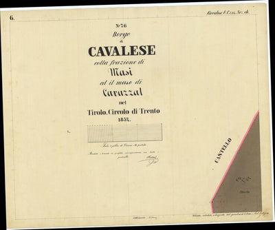 CAVALESE Mappa originale d'impianto del Catasto austro-ungarico. Scala 1:2880 Preview 1